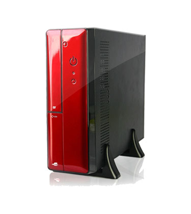 PIXXO CS 8221 SLIM ROJO MICRO ATX/MINI ITX 450W PS SATAx2 LECTOR DE TARJETAS 5 EN 1